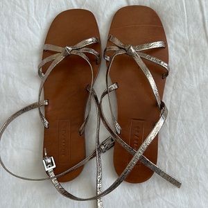 The dress sandal (champagne color) by Either Or